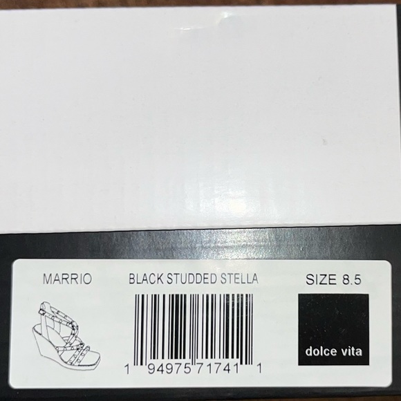 Dolce Viita Black & Tan Studded Espadrilles Wedge Sandals Women’s Size 8.5 NEW - Picture 7 of 8